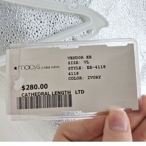 NWT Cathedral Wedding Veil Crystal Rhinestone Ivory